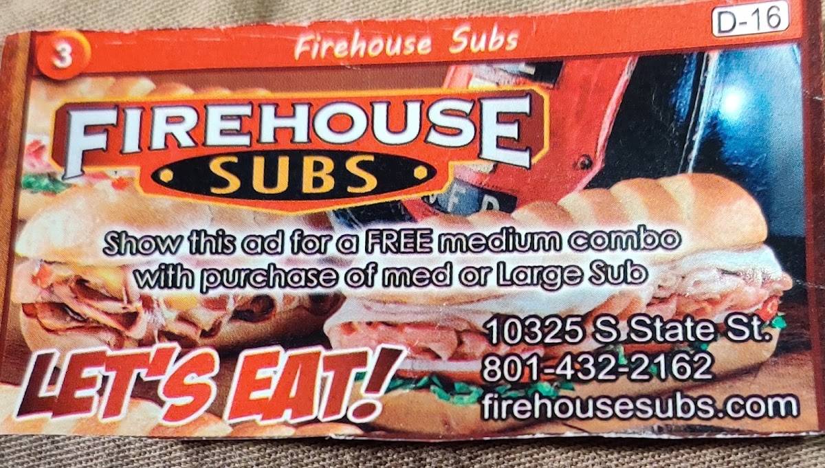 Firehouse Subs South Towne меню