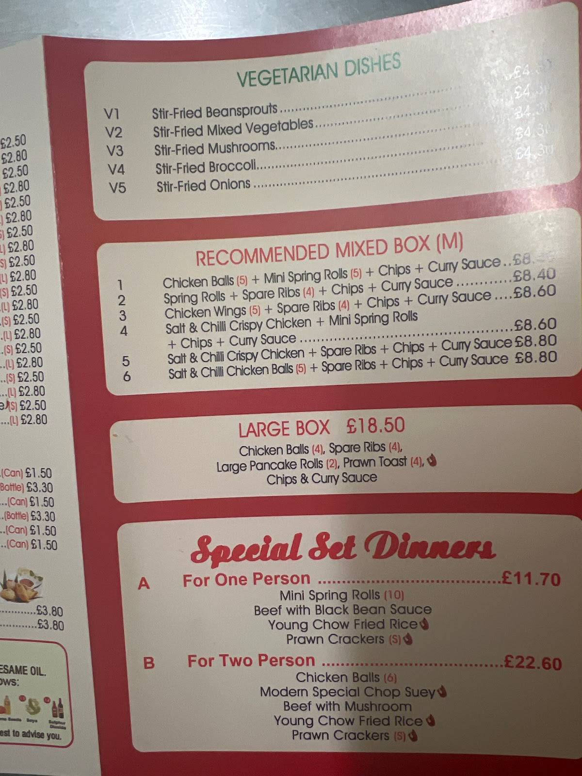 The Modern Chinese Takeaway меню