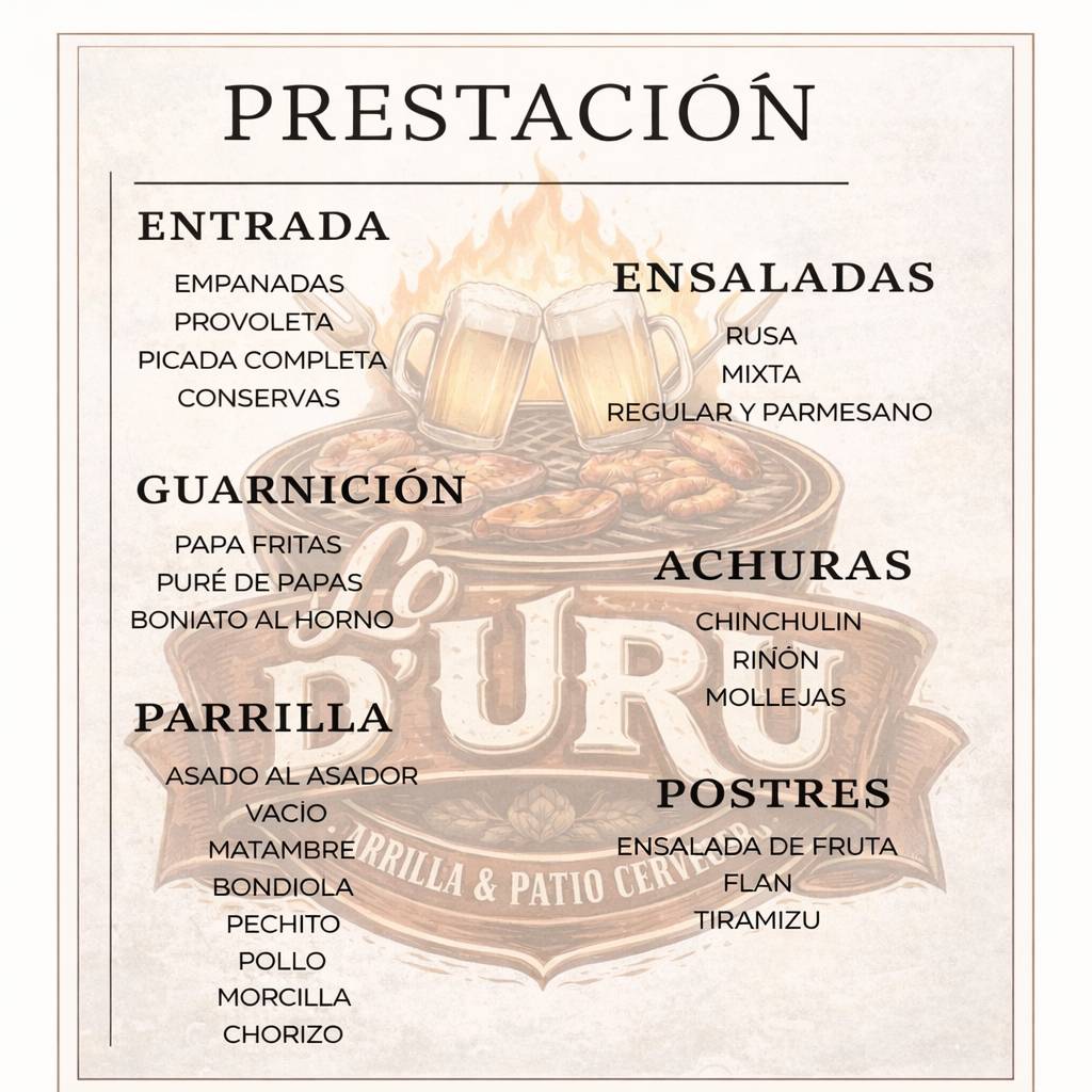 CasaBrasas меню