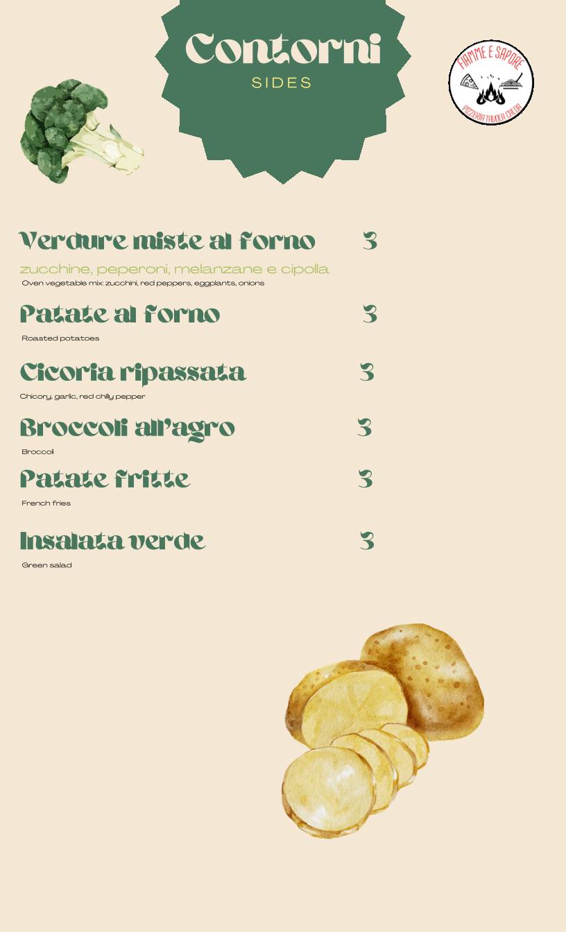 Fiamme e Sapore меню