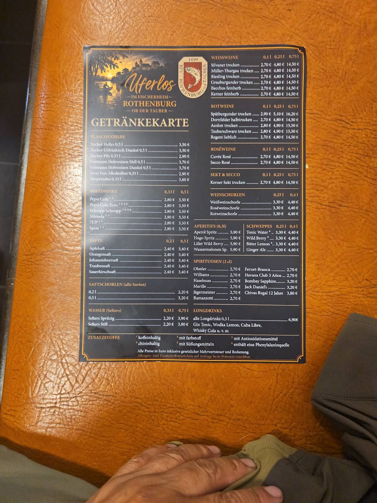 Fischerheim Neusitz меню