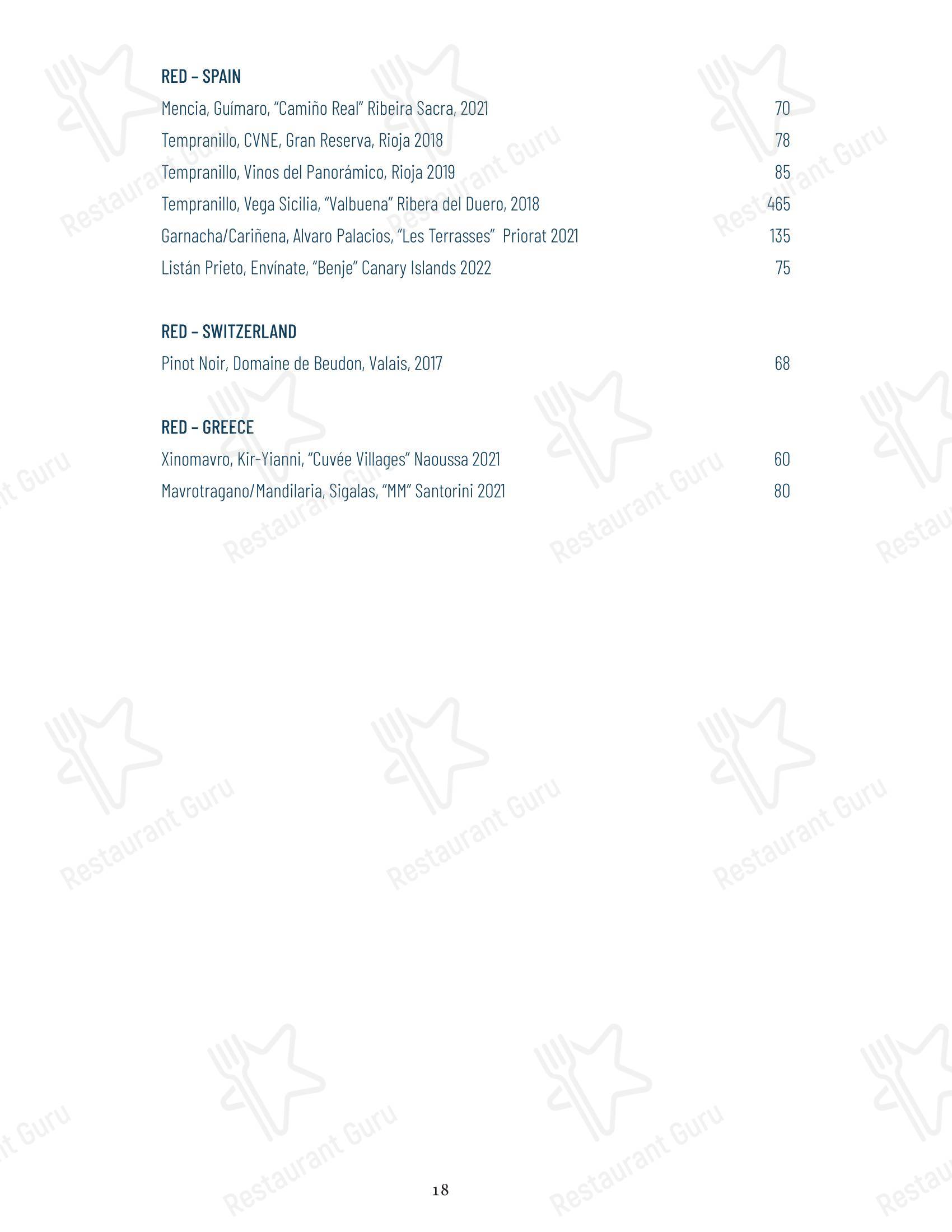 Fish Shop Restaurant в Вашингтоне - 菜单