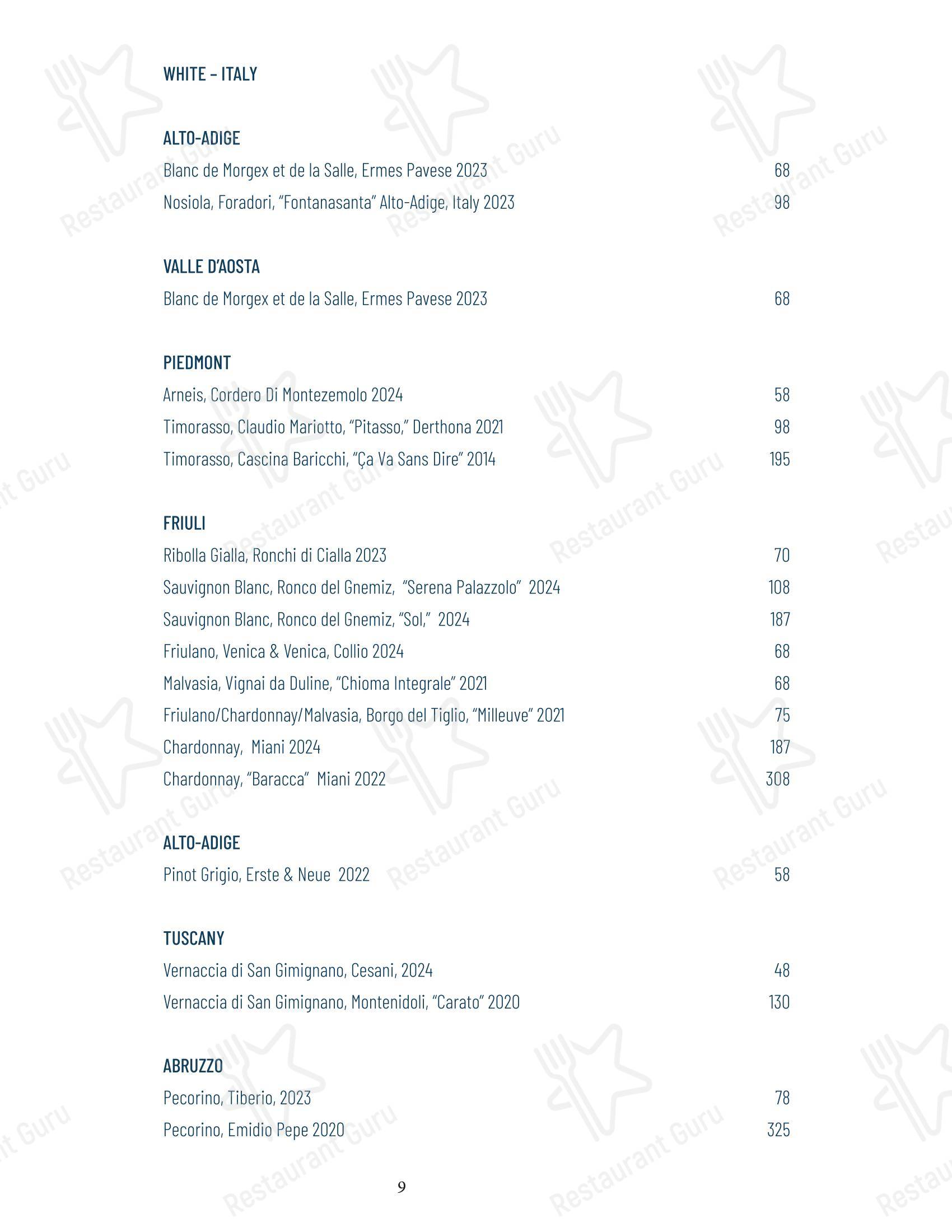 Fish Shop Restaurant в Вашингтоне - 菜单