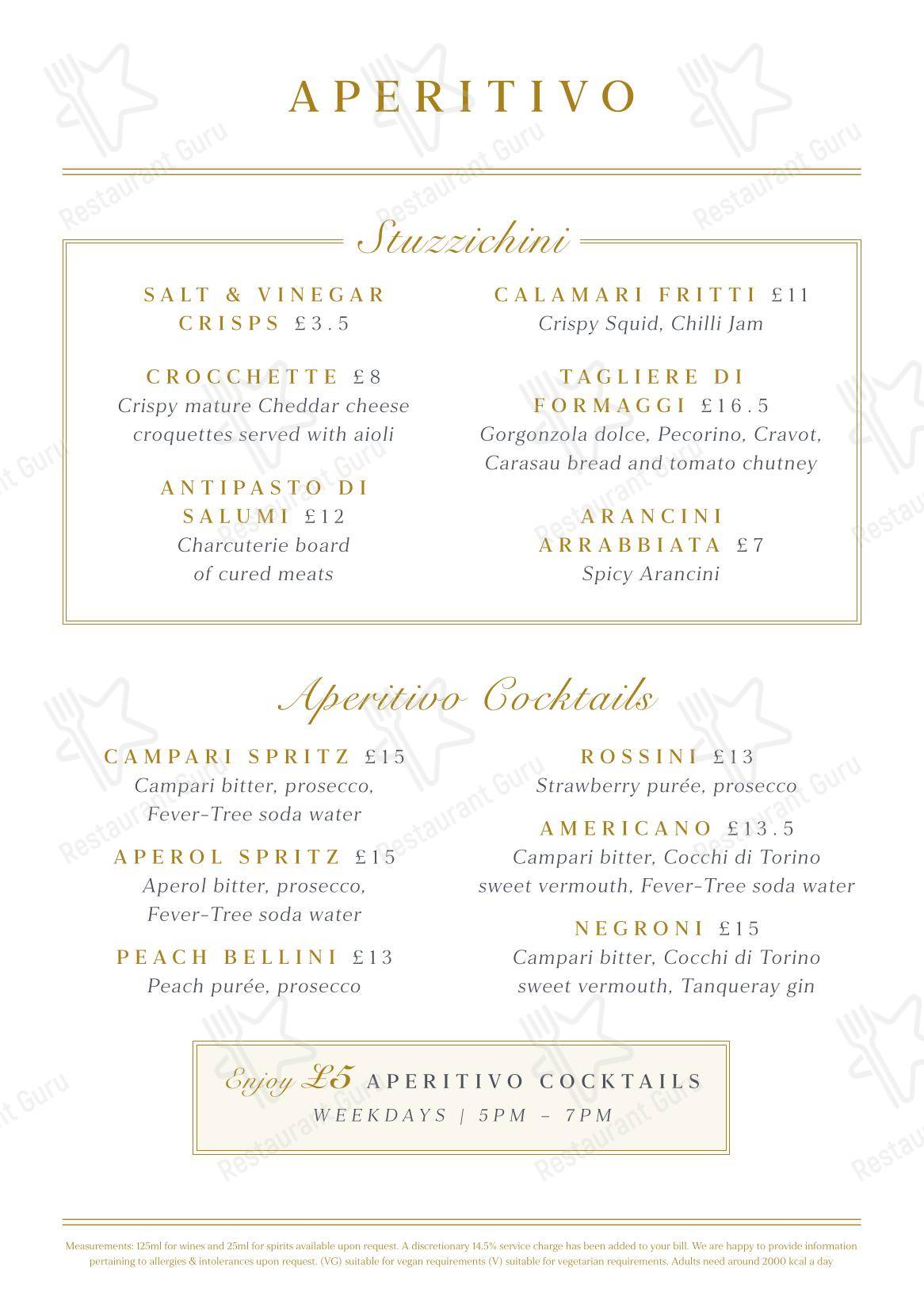 Меню паба и бара Fiume - Catering Menu