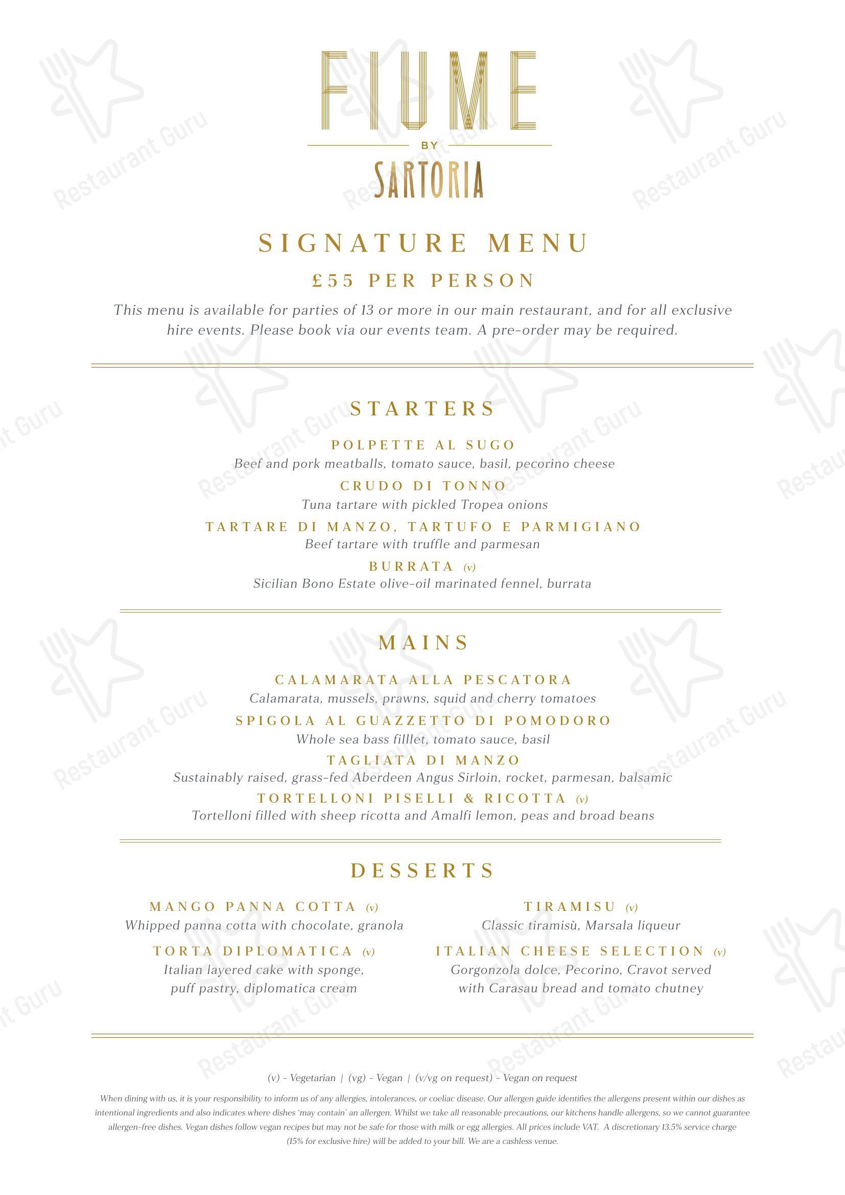 Table Menu паба и бара Fiume