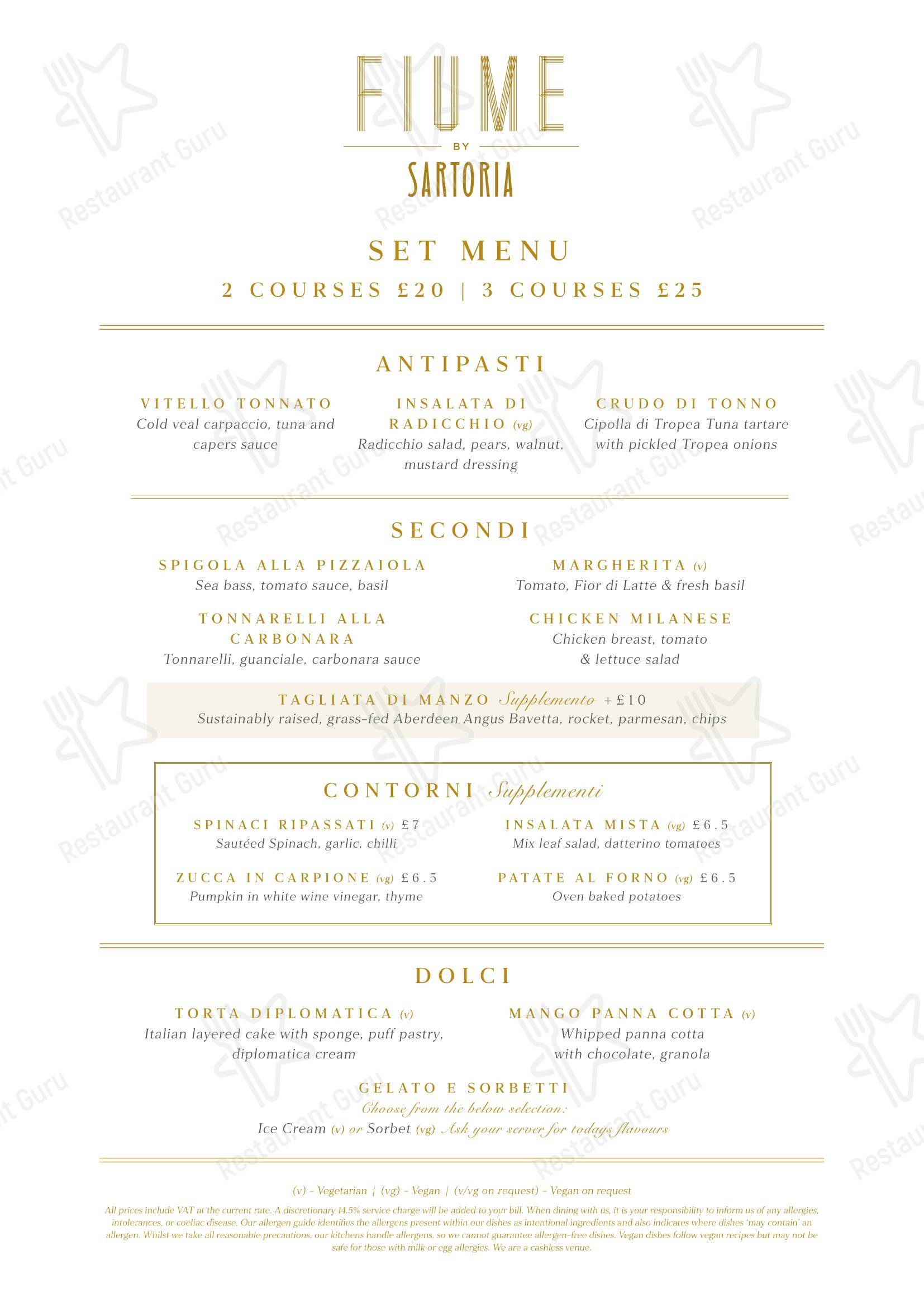 Boronia Catering Menu Pack паба и бара Fiume в Лондоне