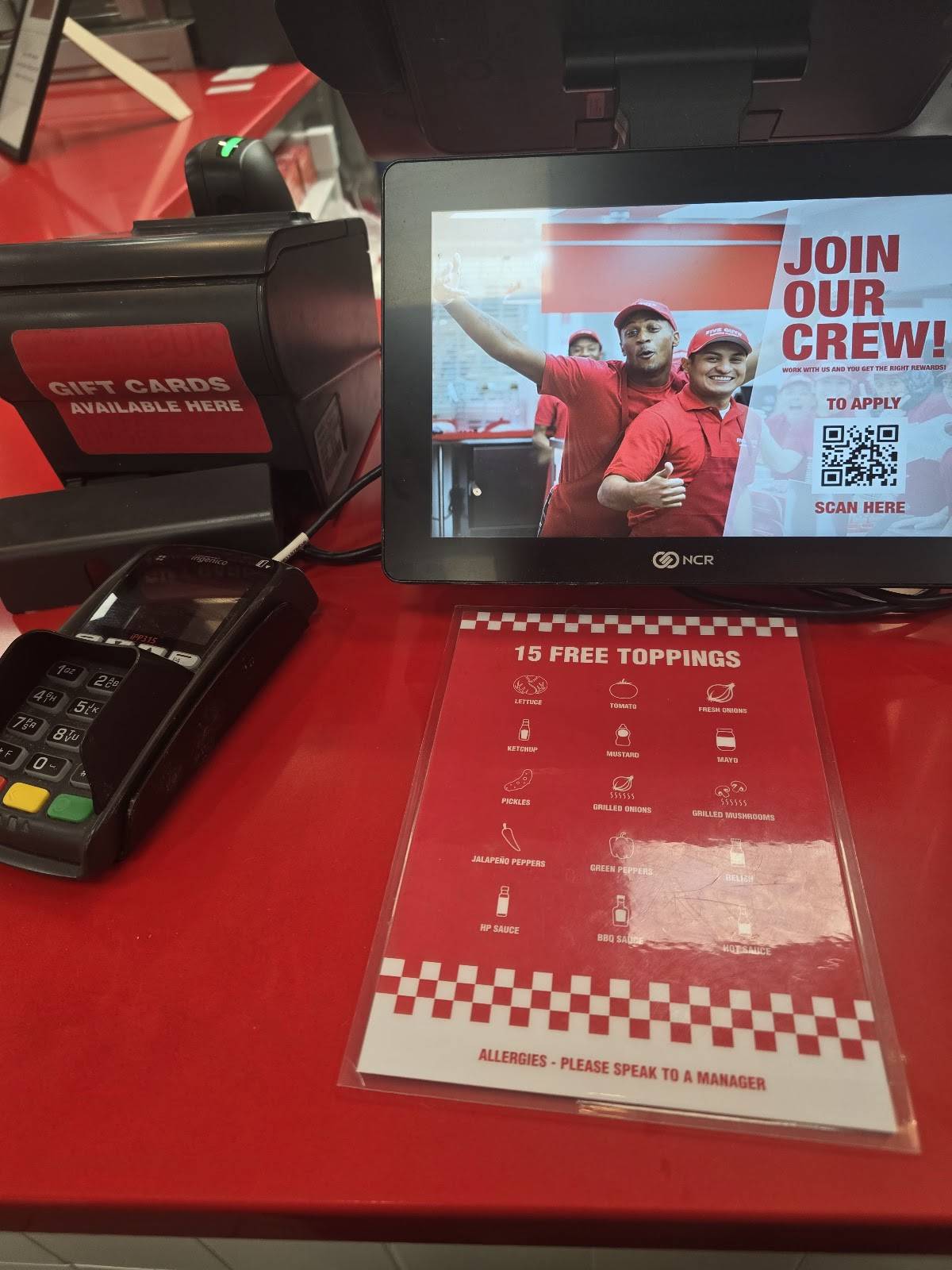 Five Guys Burgers and Fries Solihull меню