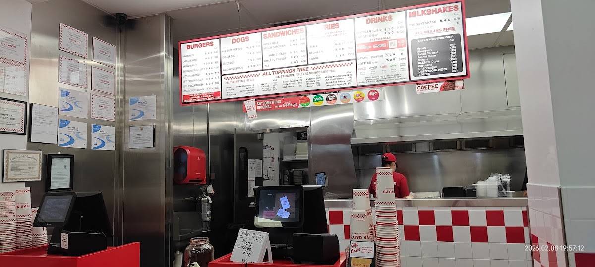 Five Guys меню