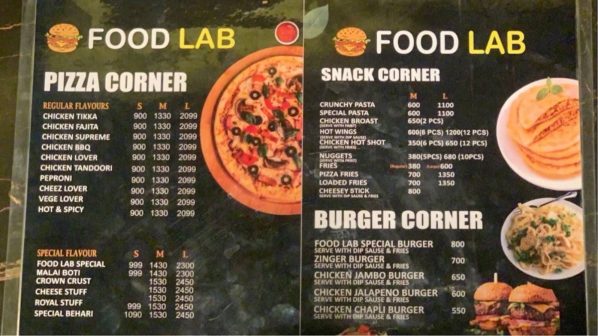 Food Lab меню