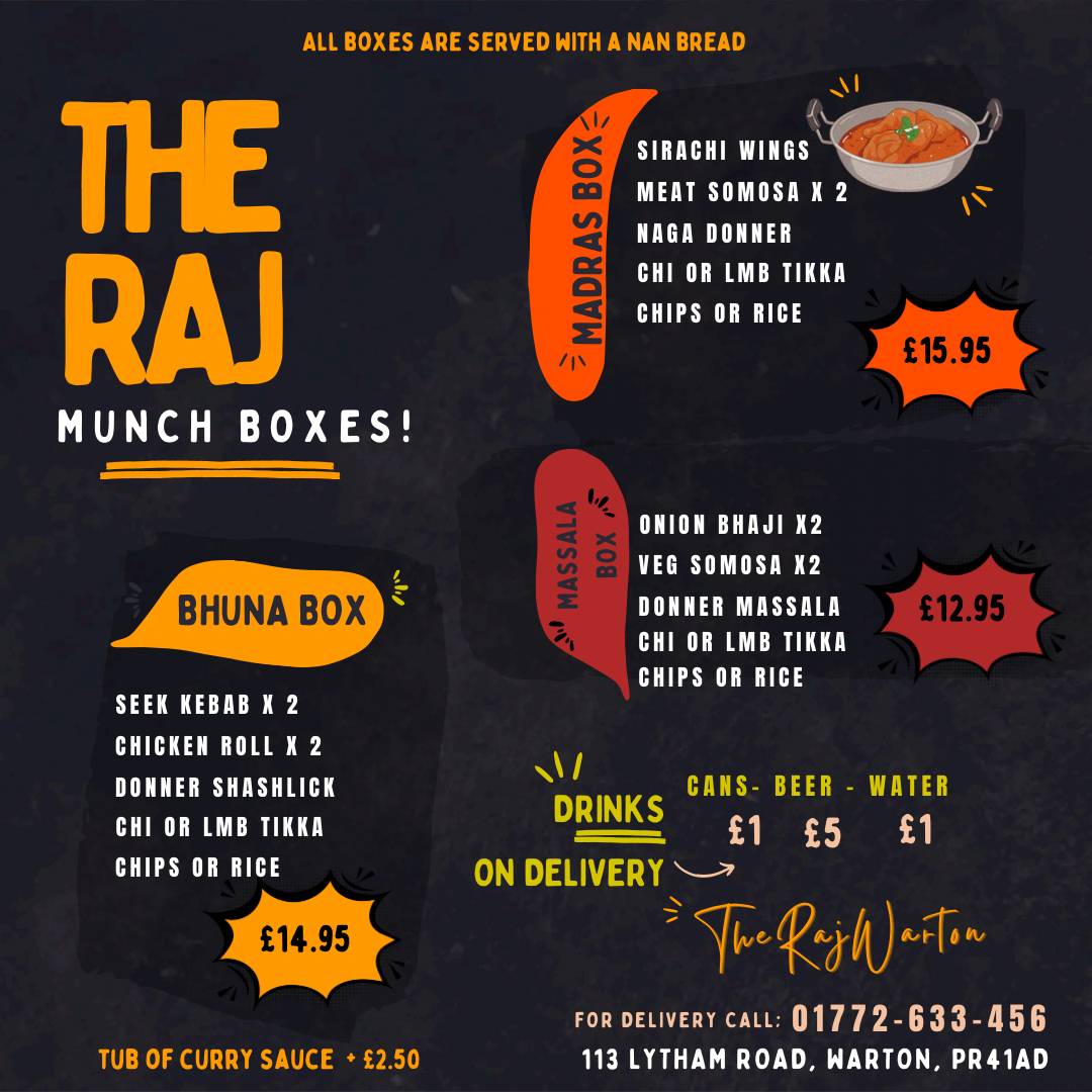 The Raj меню