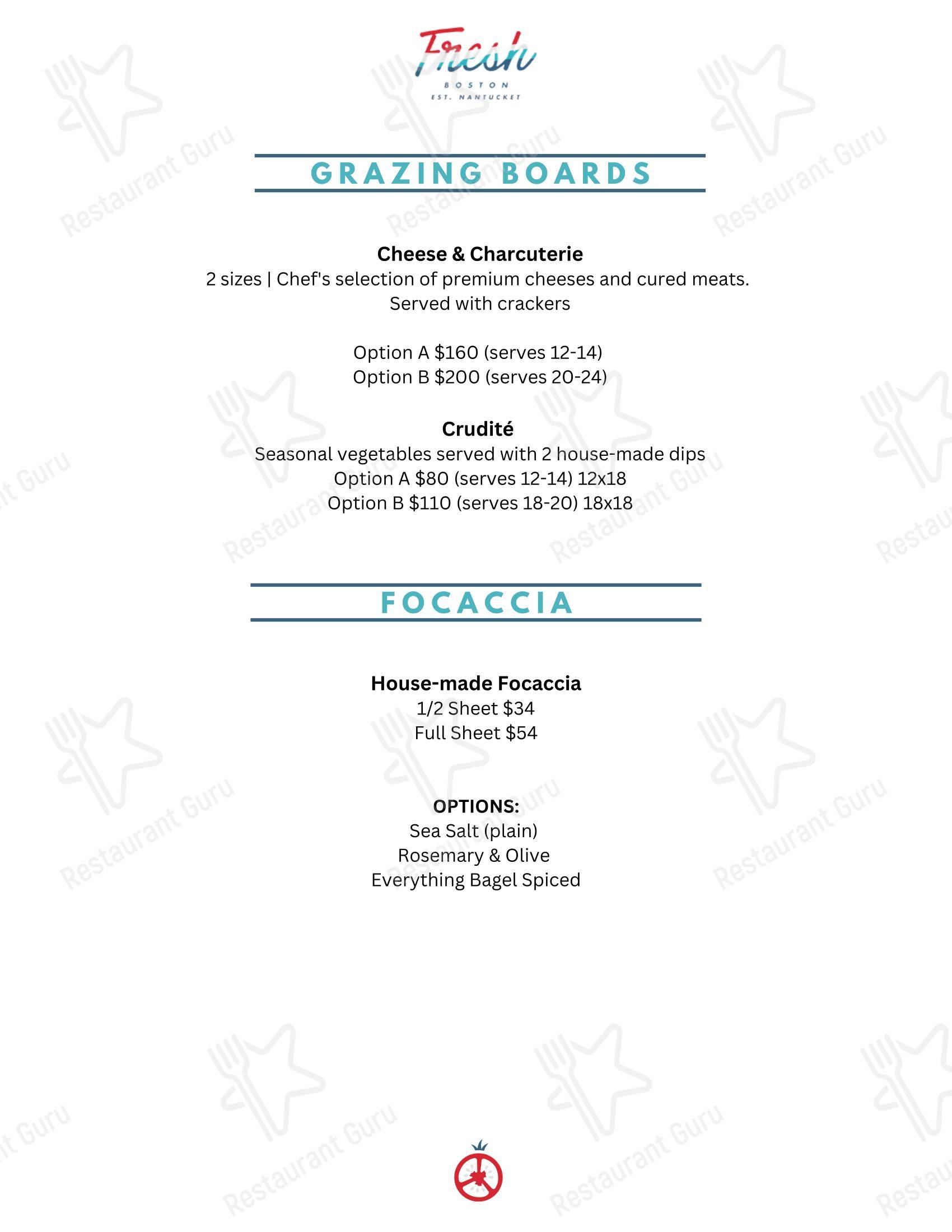 Крафт меню Fresh Boston - Cambridge
