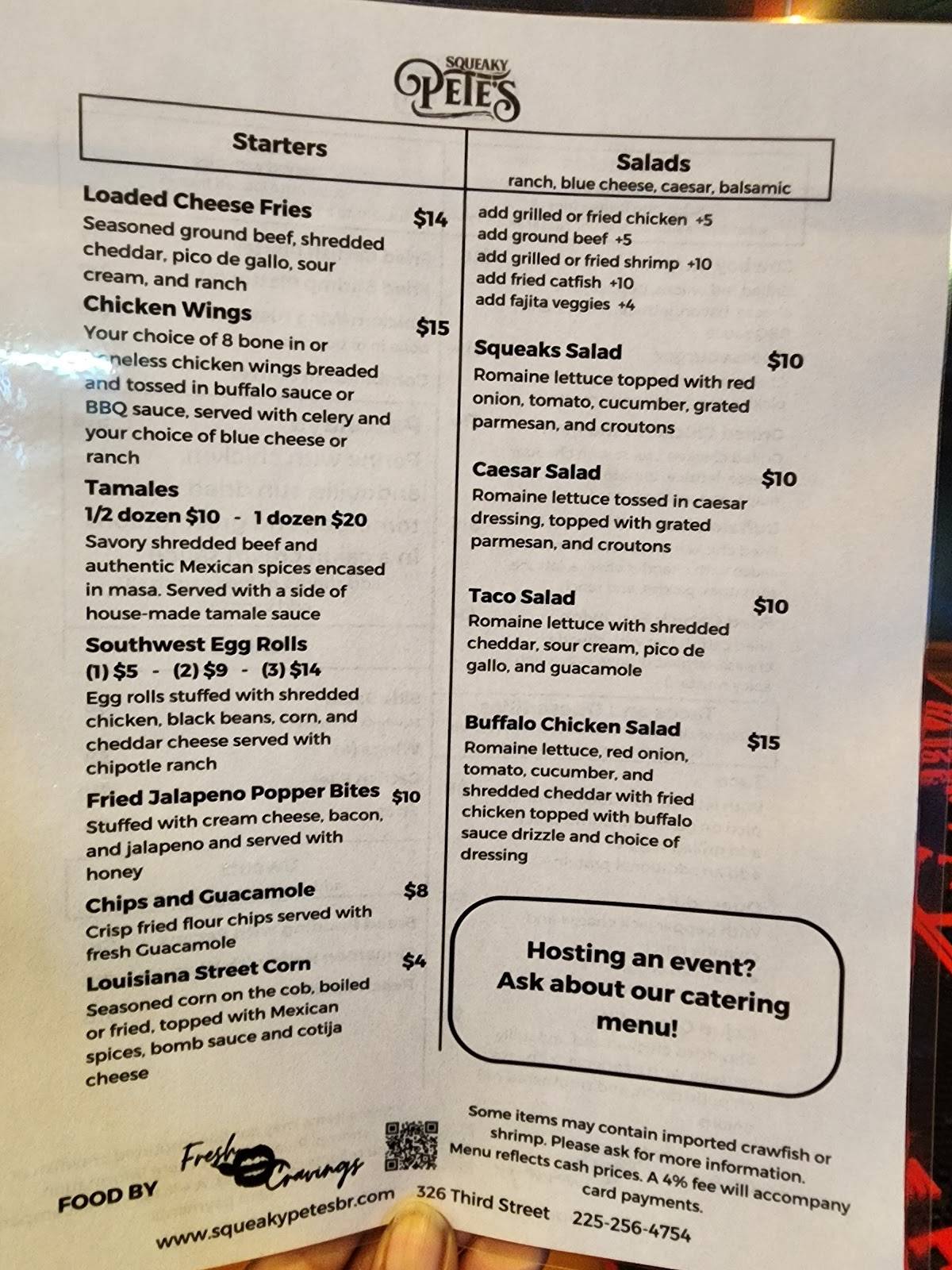 Fresh Cravings меню