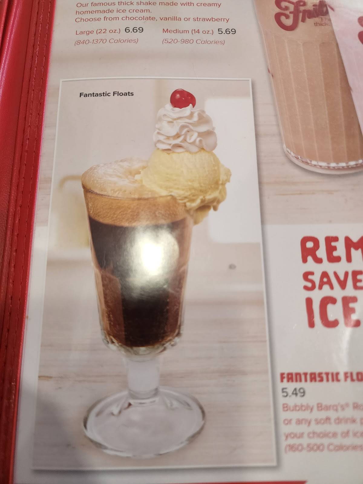 Friendly's меню