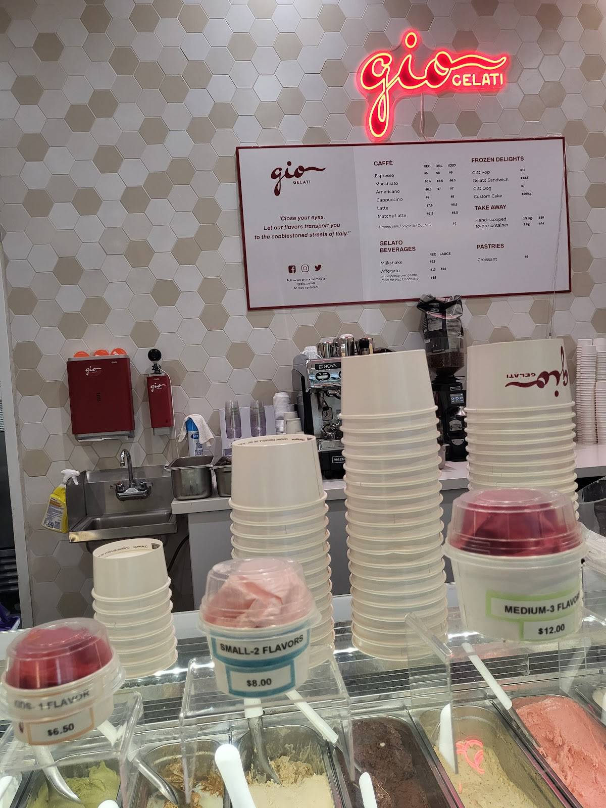 GIO Gelati San Ramon меню