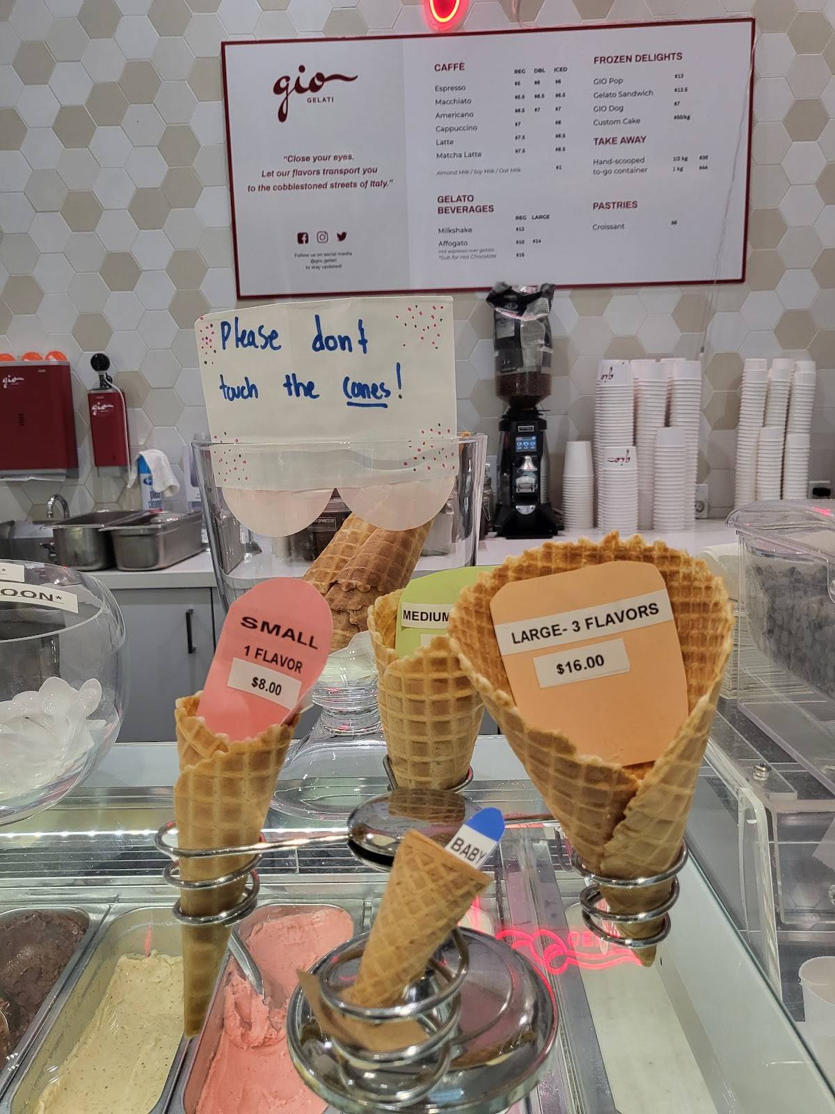 GIO Gelati San Ramon меню