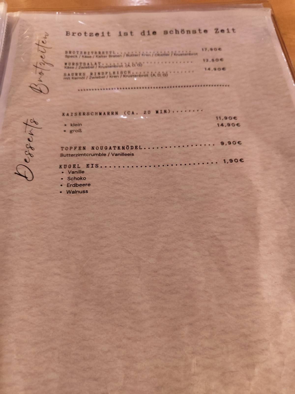 Gaststätte Beim Häusler меню