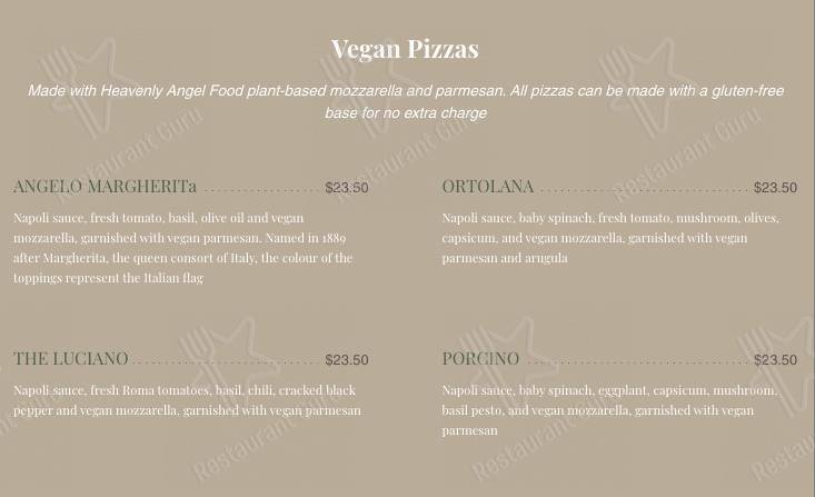Giovanni's Italian Restaurant & Pizzeria меню