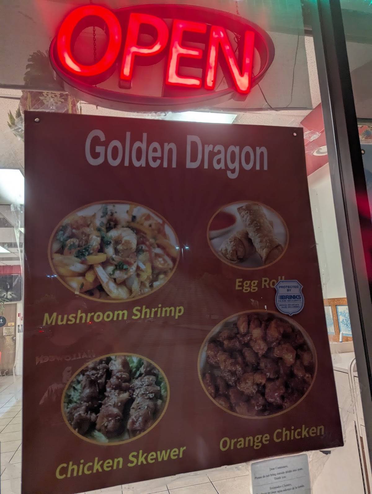 Golden Dragon меню