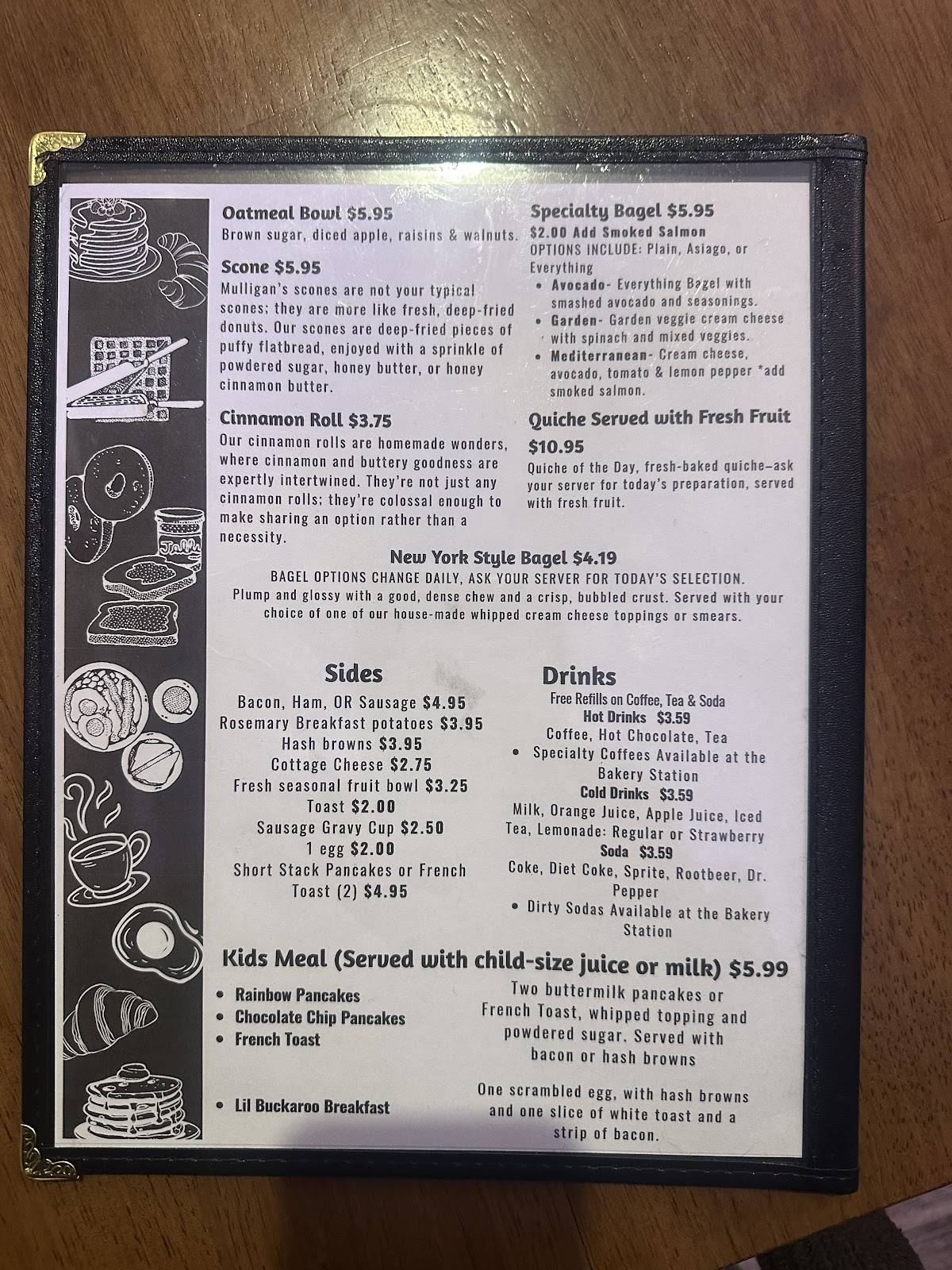 Mulligan’s Tap House меню
