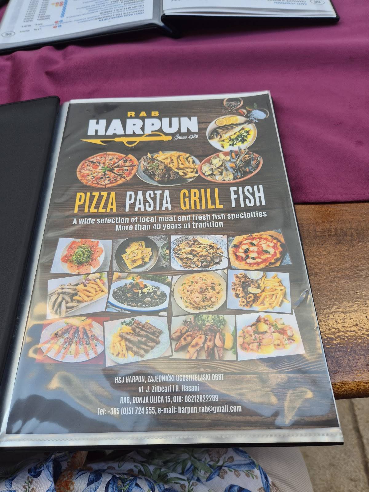 HARPUN меню