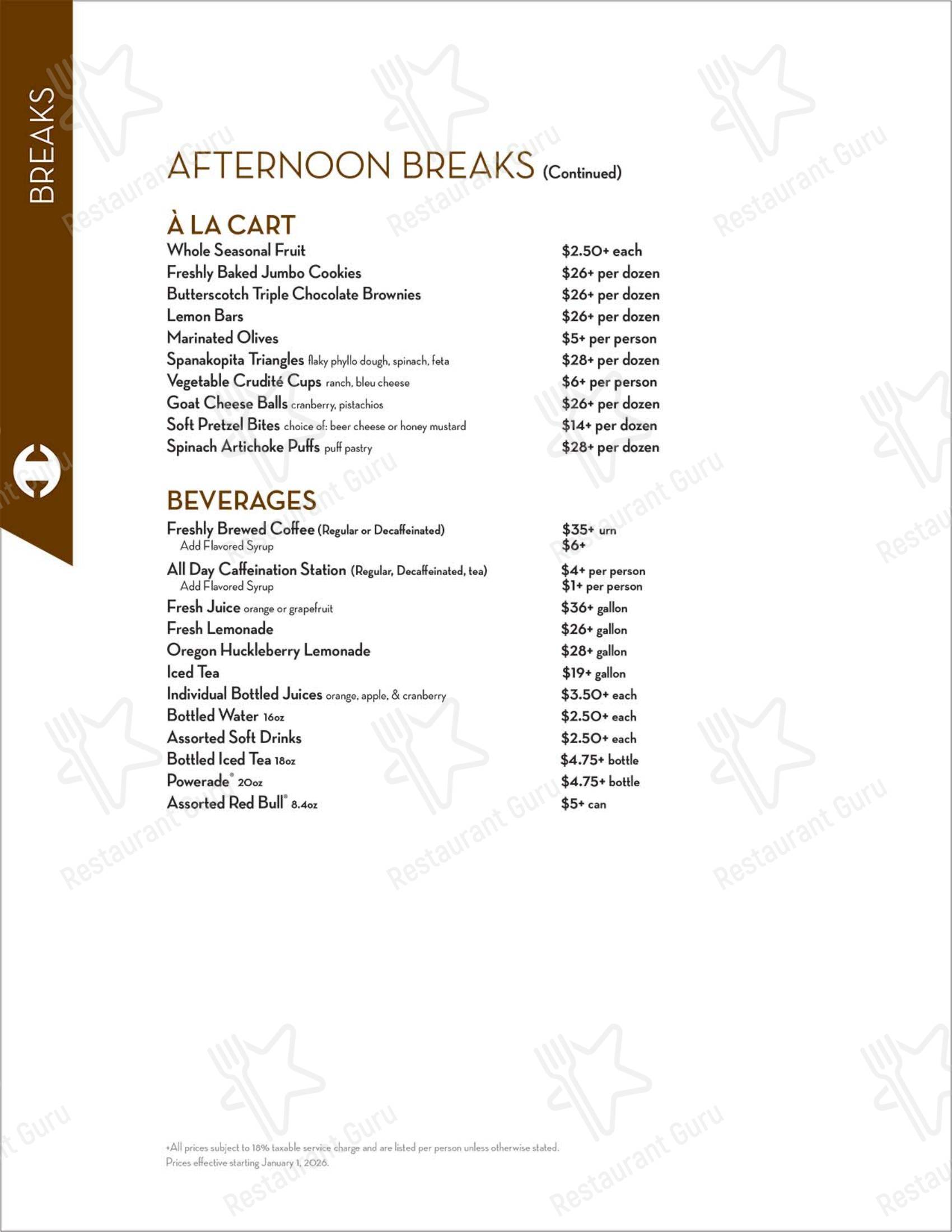 Group Booking Menu стейк хауса Hamley Cafe