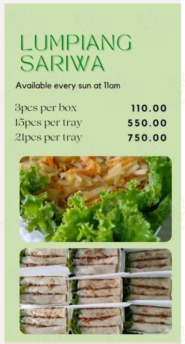 Меню ресторана Tita Ai's Lumpiang Sariwa (Happy Tapsi PH)