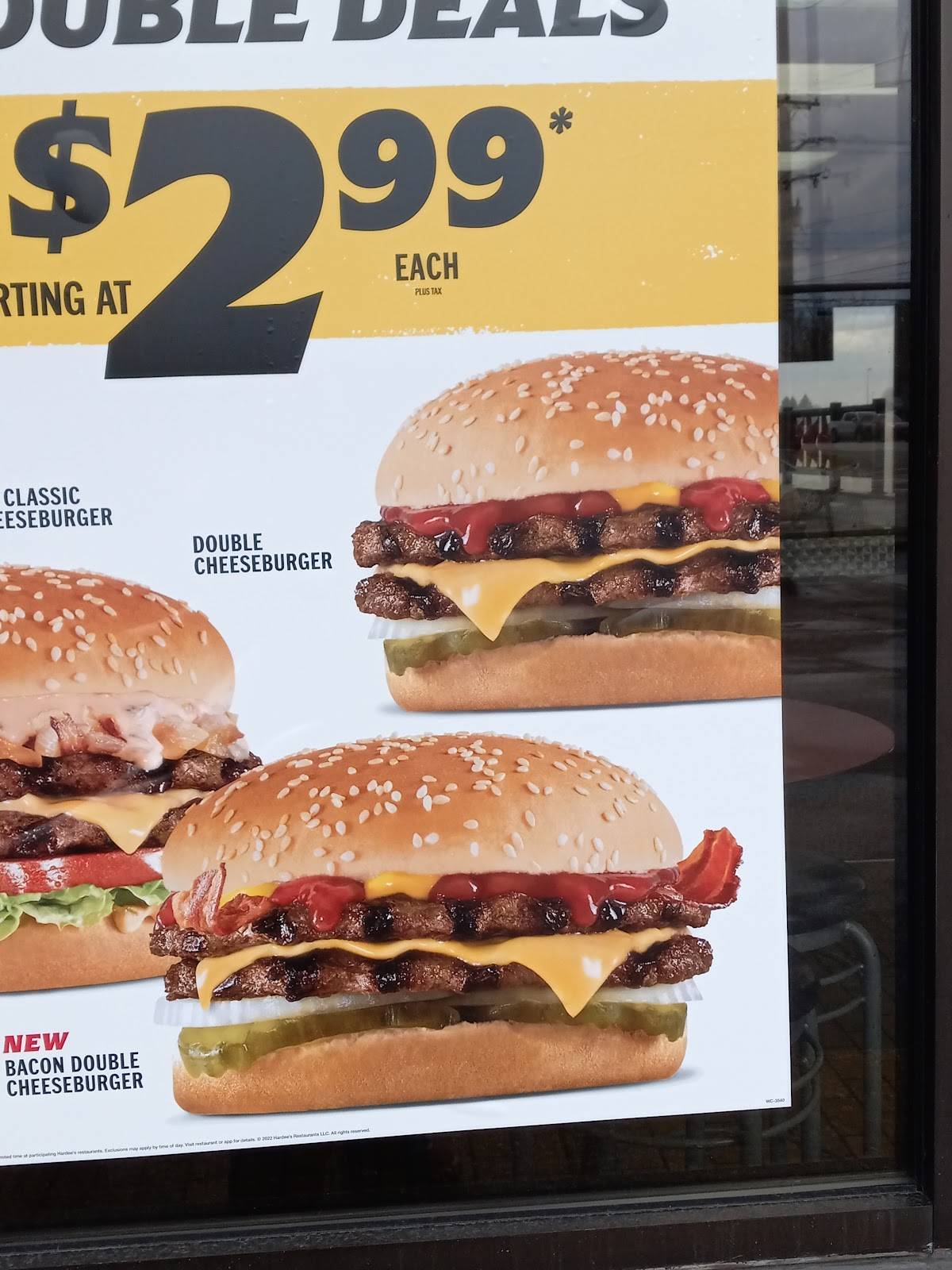 Hardee's меню