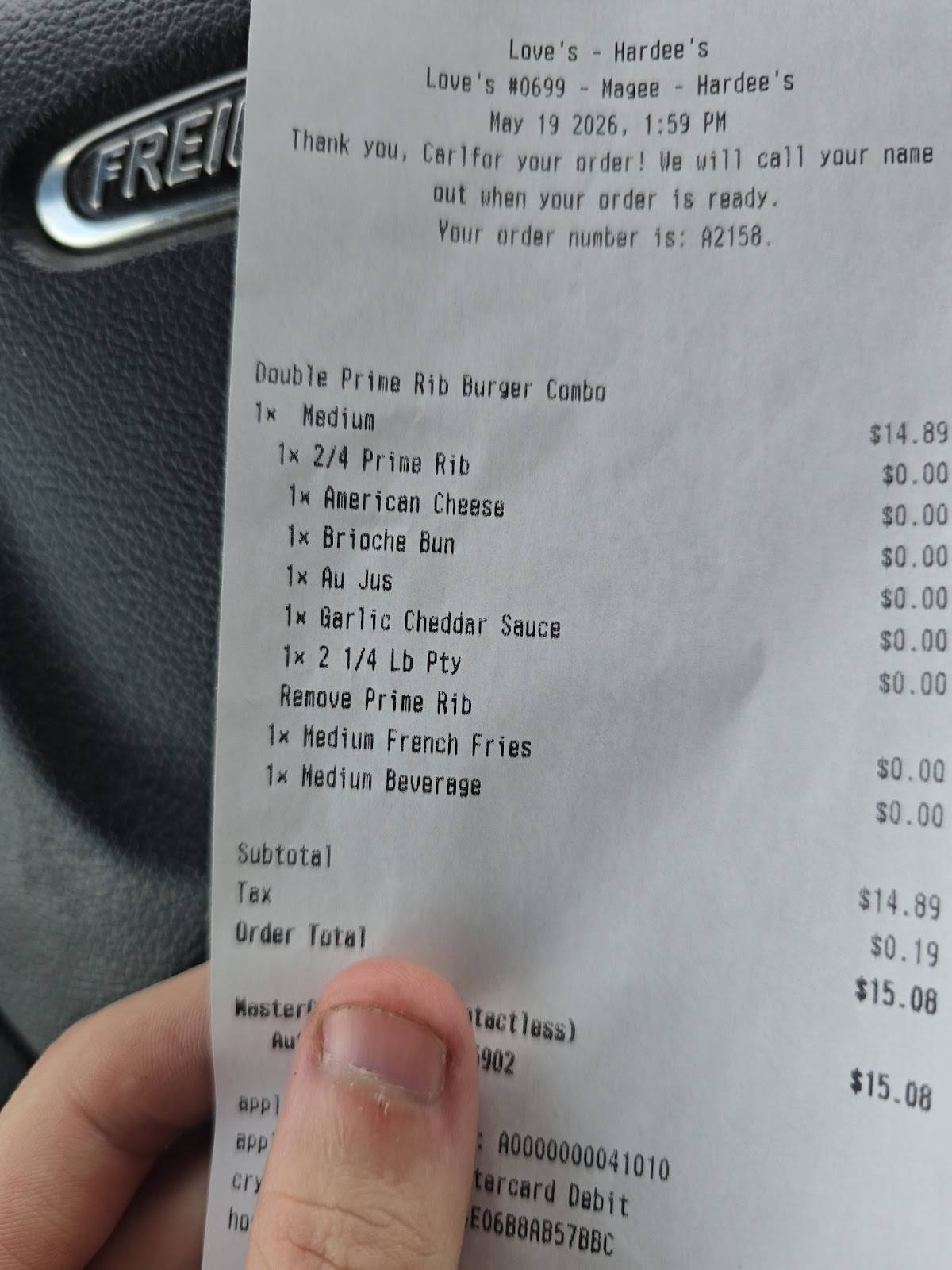 Hardee's меню