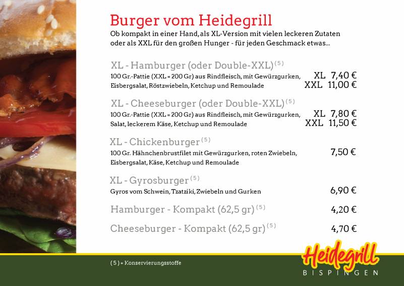 Heide Grill Bispingen меню