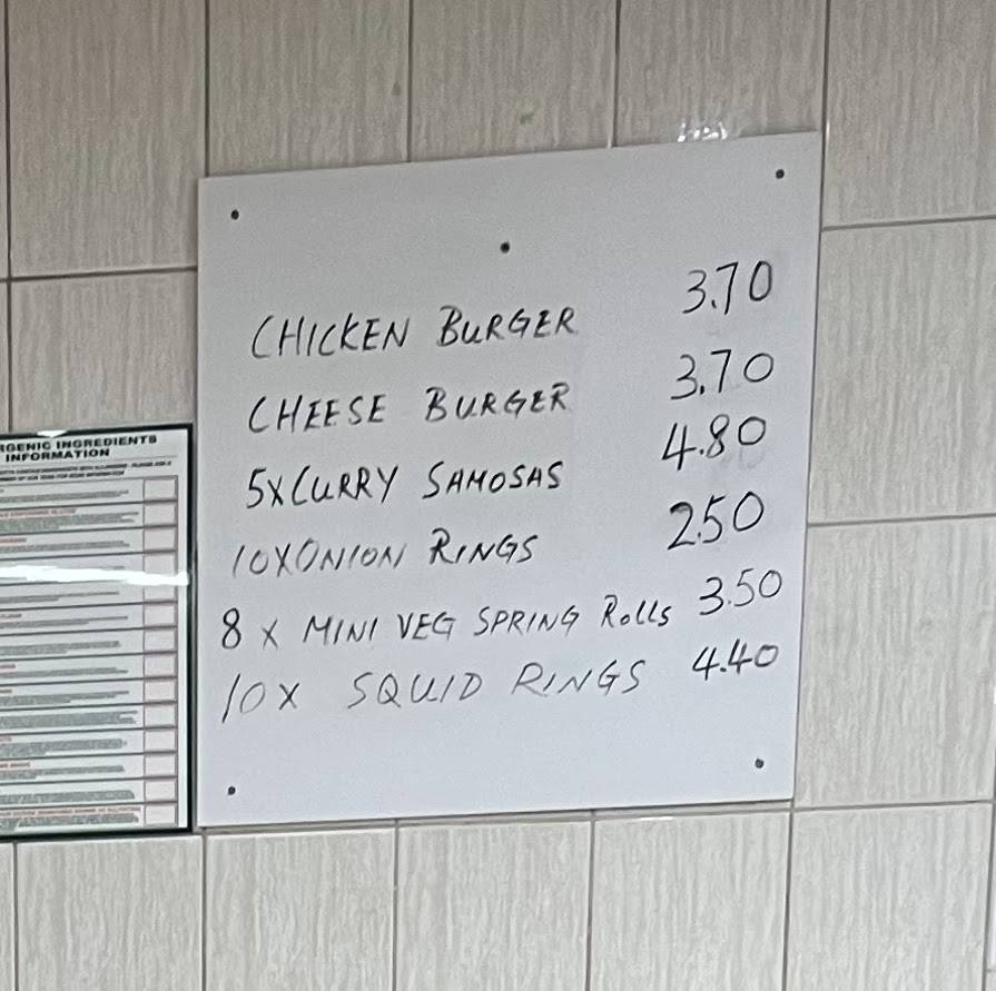 Ho's Fish Bar and Chinese Takeaway меню