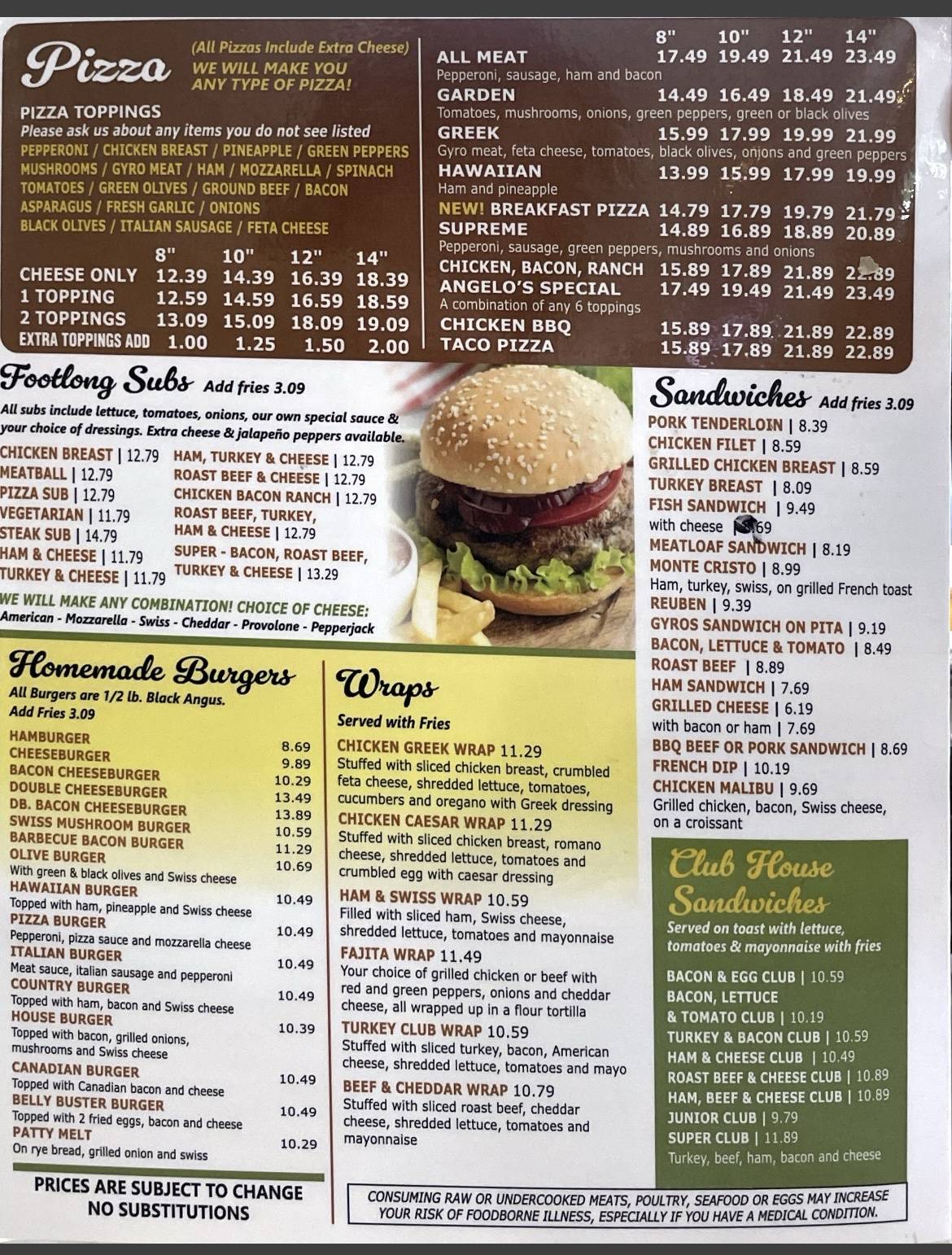 Howe Restaurant меню