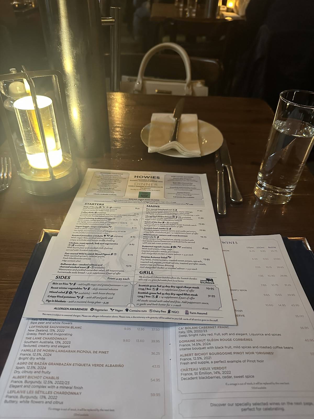 Howies Victoria Street меню