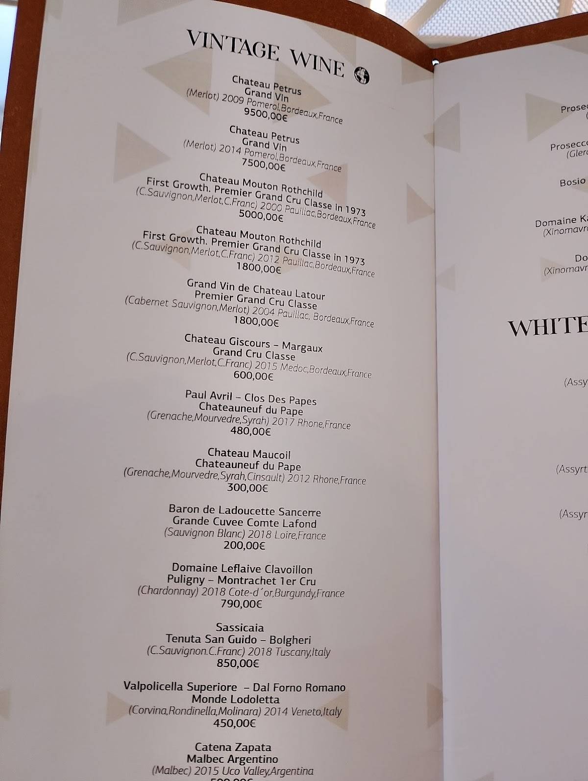 Idol Restaurant Bar меню