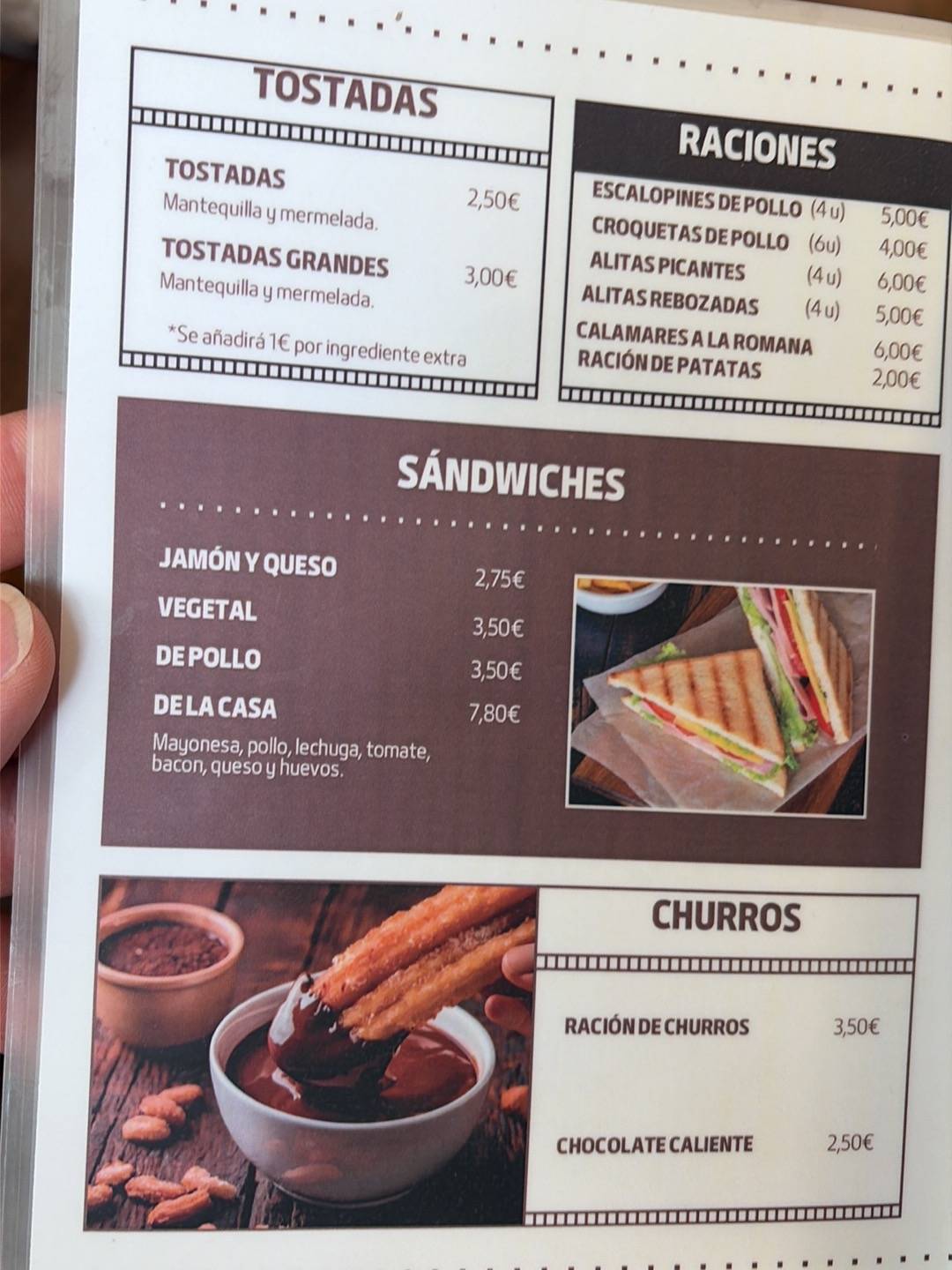 El Rinconcillo del Churro меню