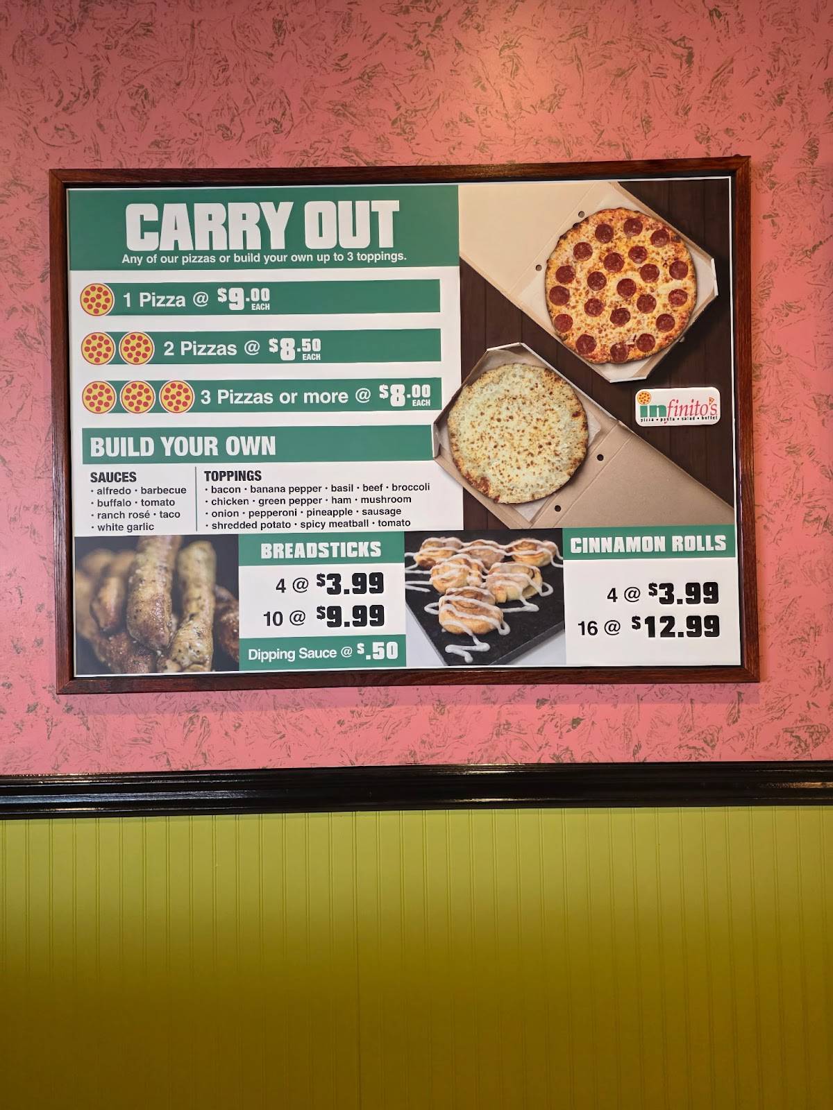 Infinito's Pizza Buffet меню
