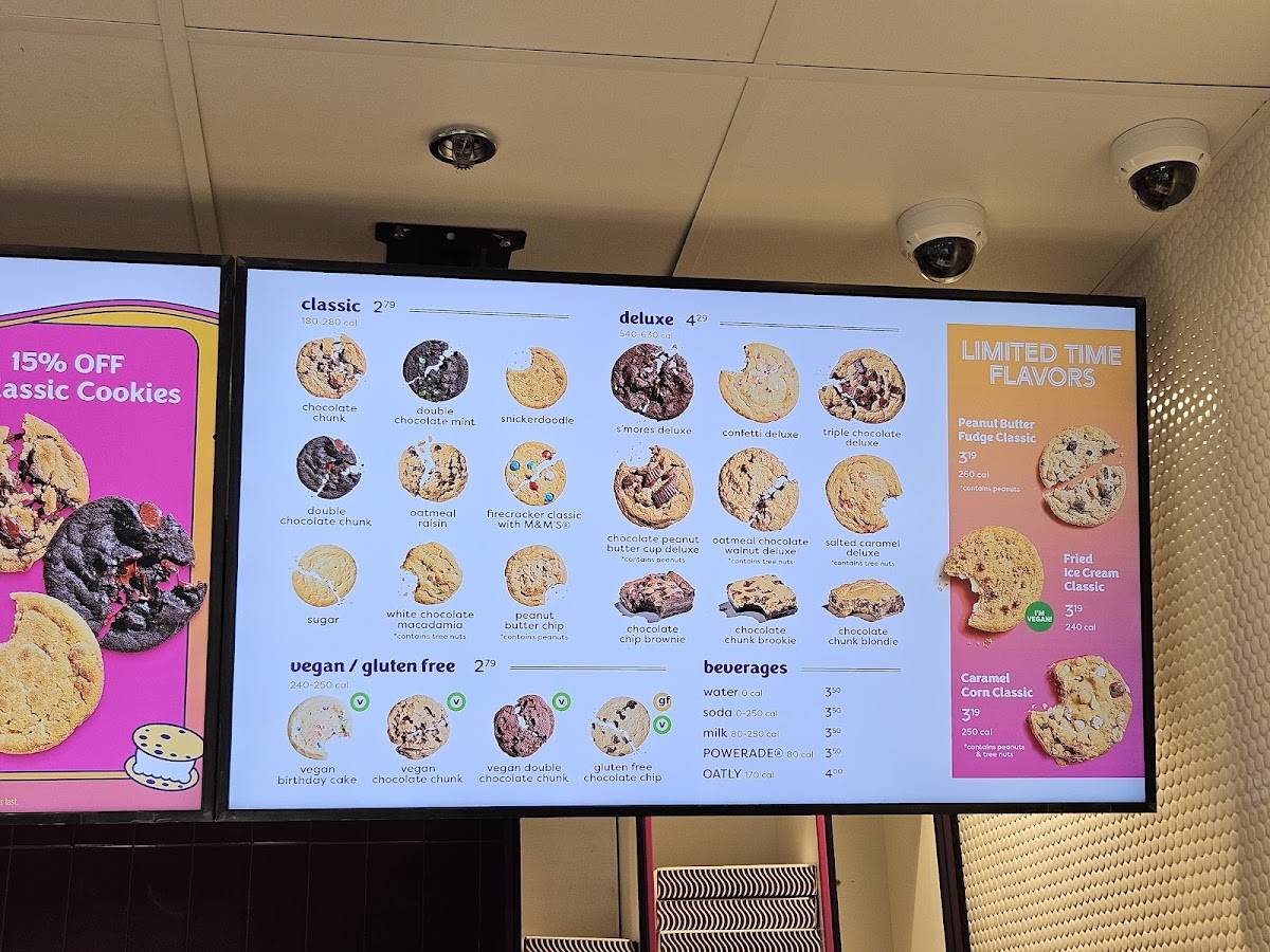 Insomnia Cookies меню