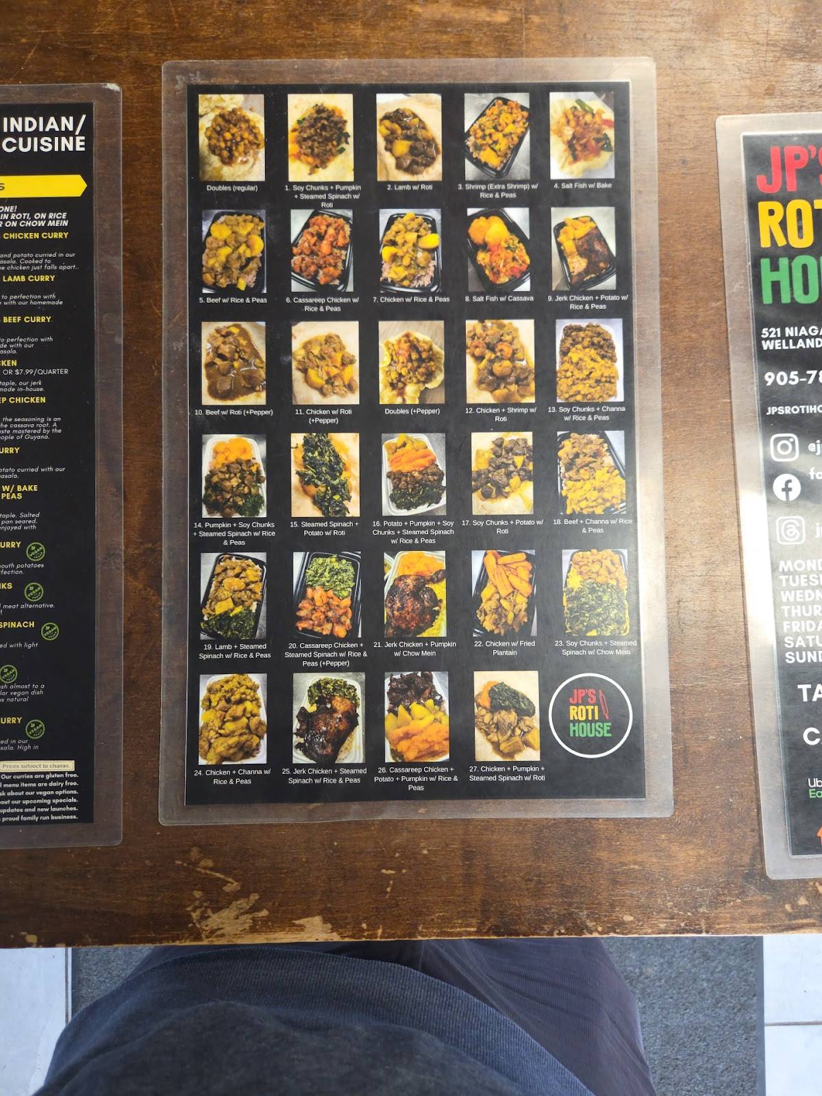 JP's Roti House меню