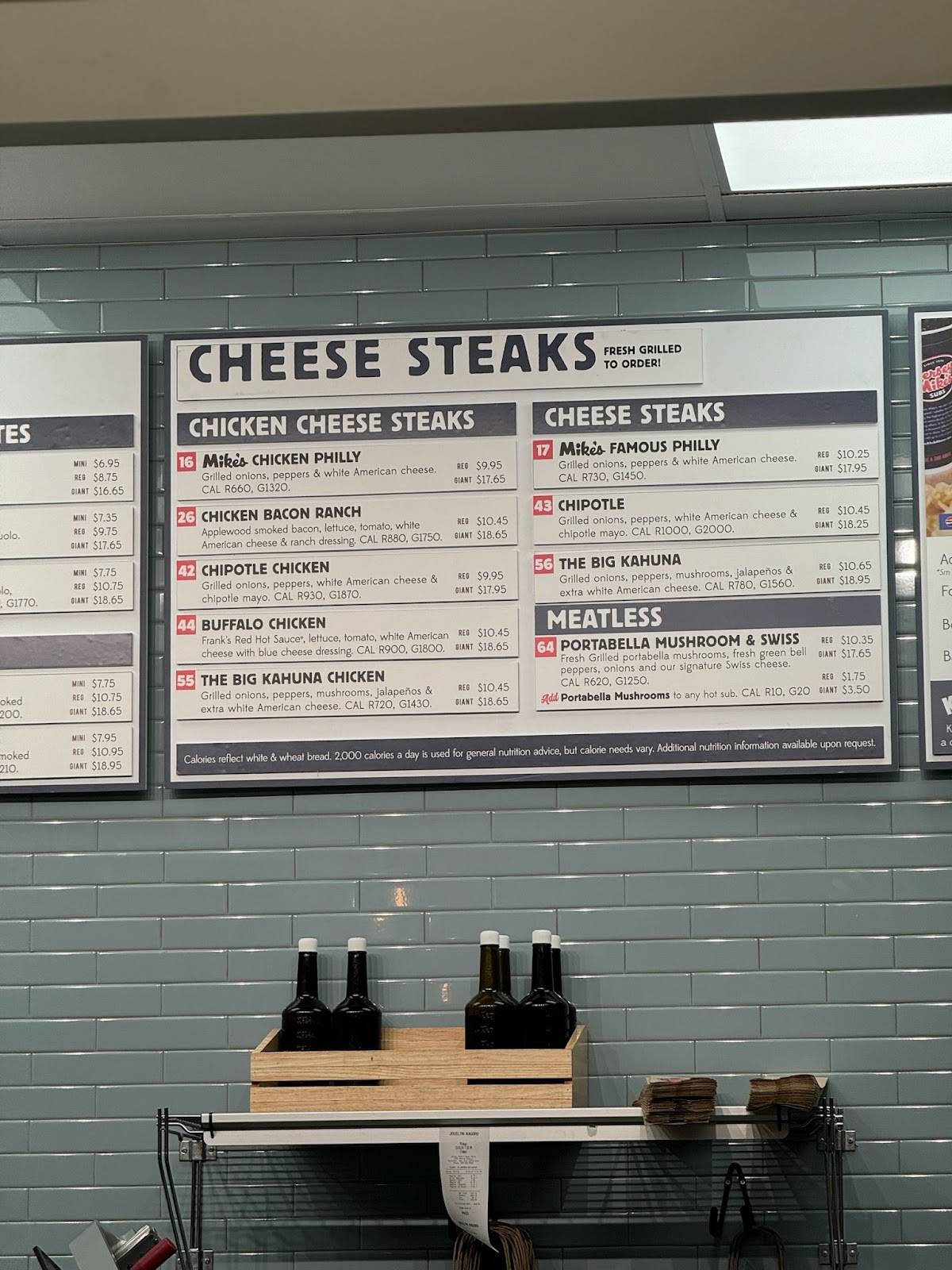 Jersey Mike's Subs меню
