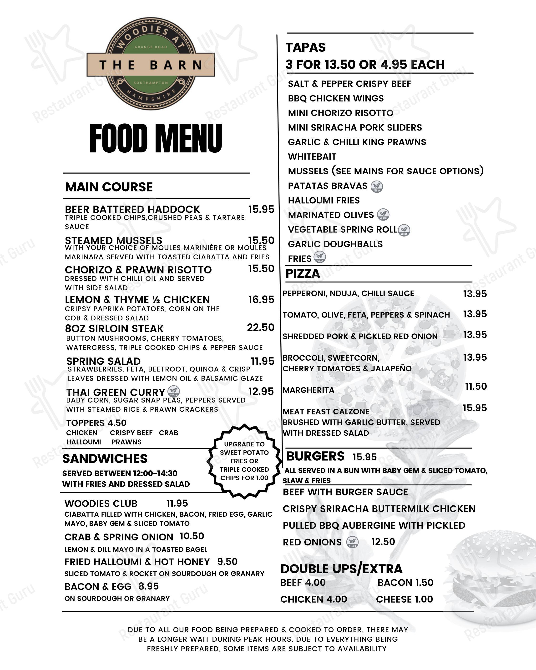 Junction Inn в Саутгемптоне - Меню напитков