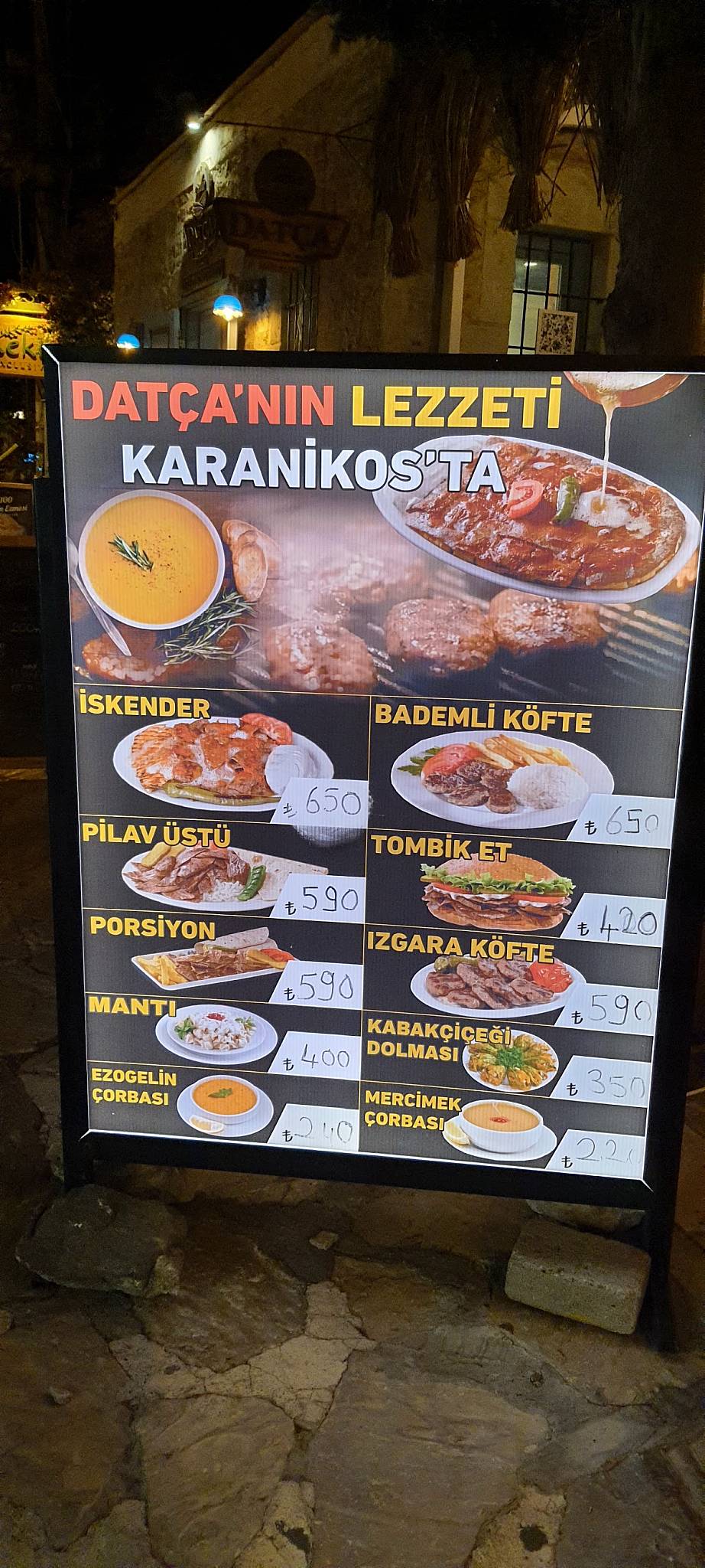 KARANİKOS RESTORAN меню