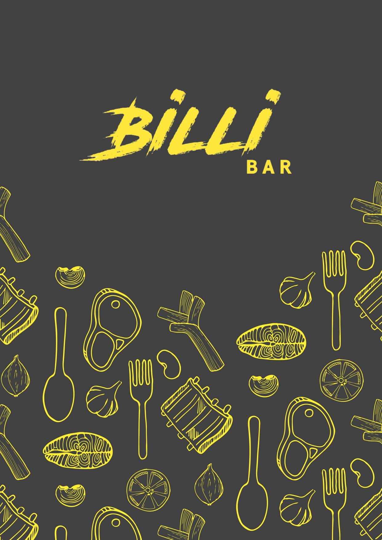 Billi Bar меню