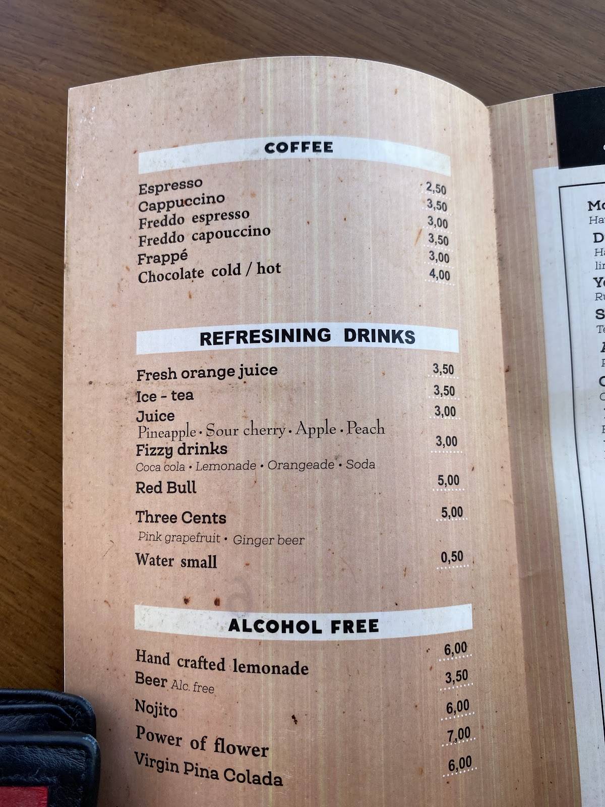 Kahlúa Bar меню
