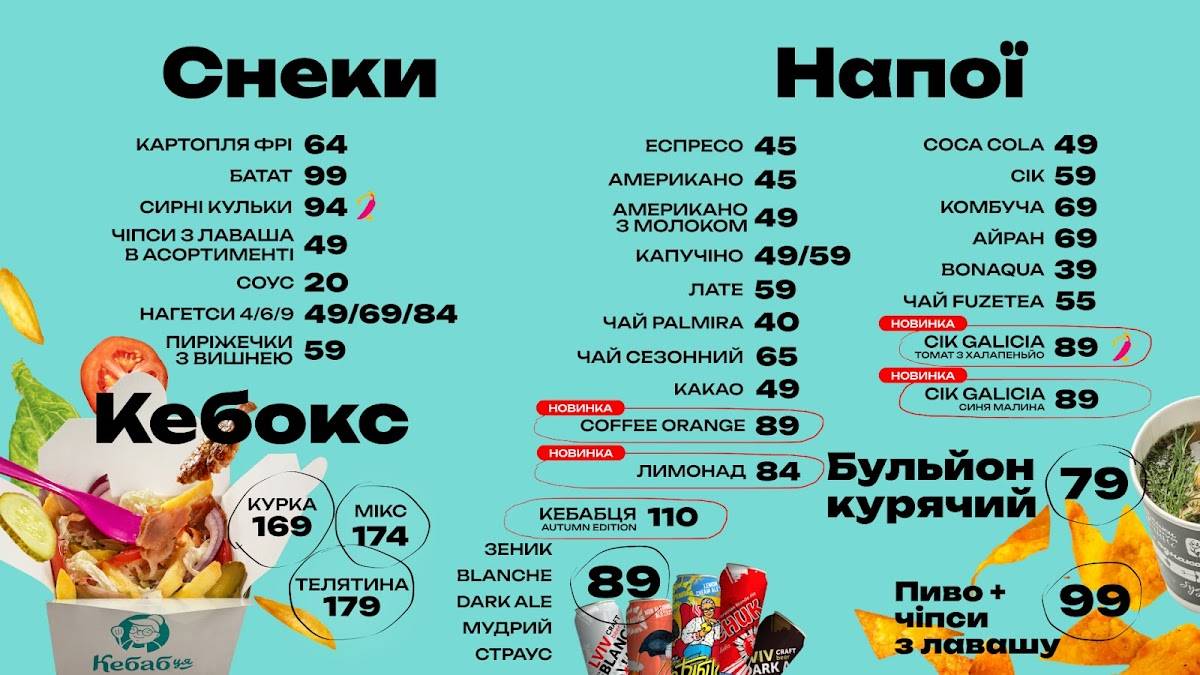 Kebabtsya меню