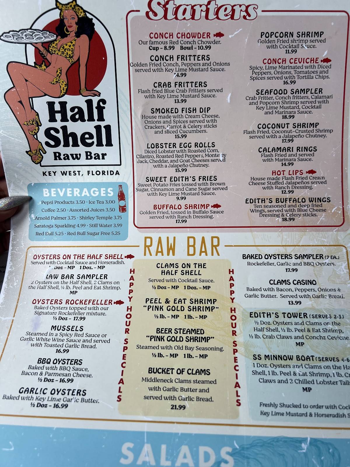 Half Shell Raw Bar меню