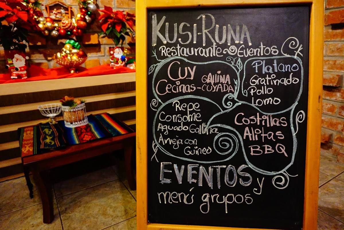 Kusi Runa меню