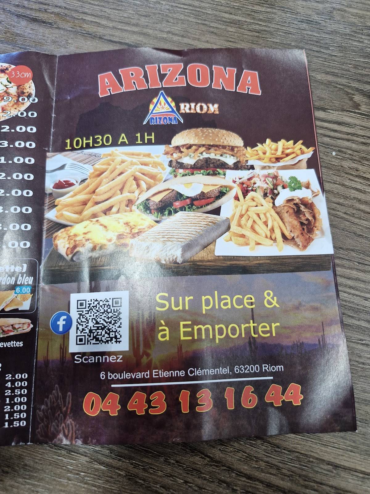 L'Arizona меню