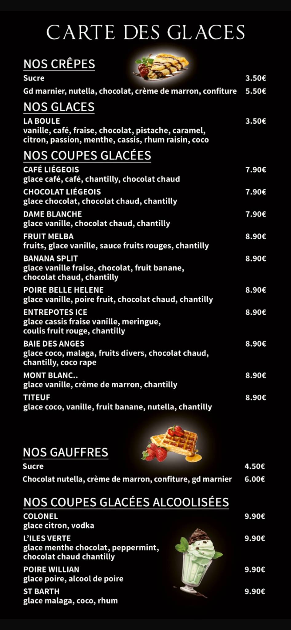 L'Entrepotes меню