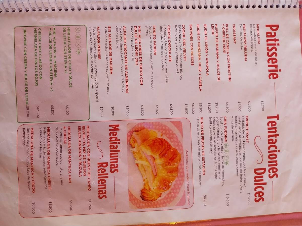 La Panera Rosa меню