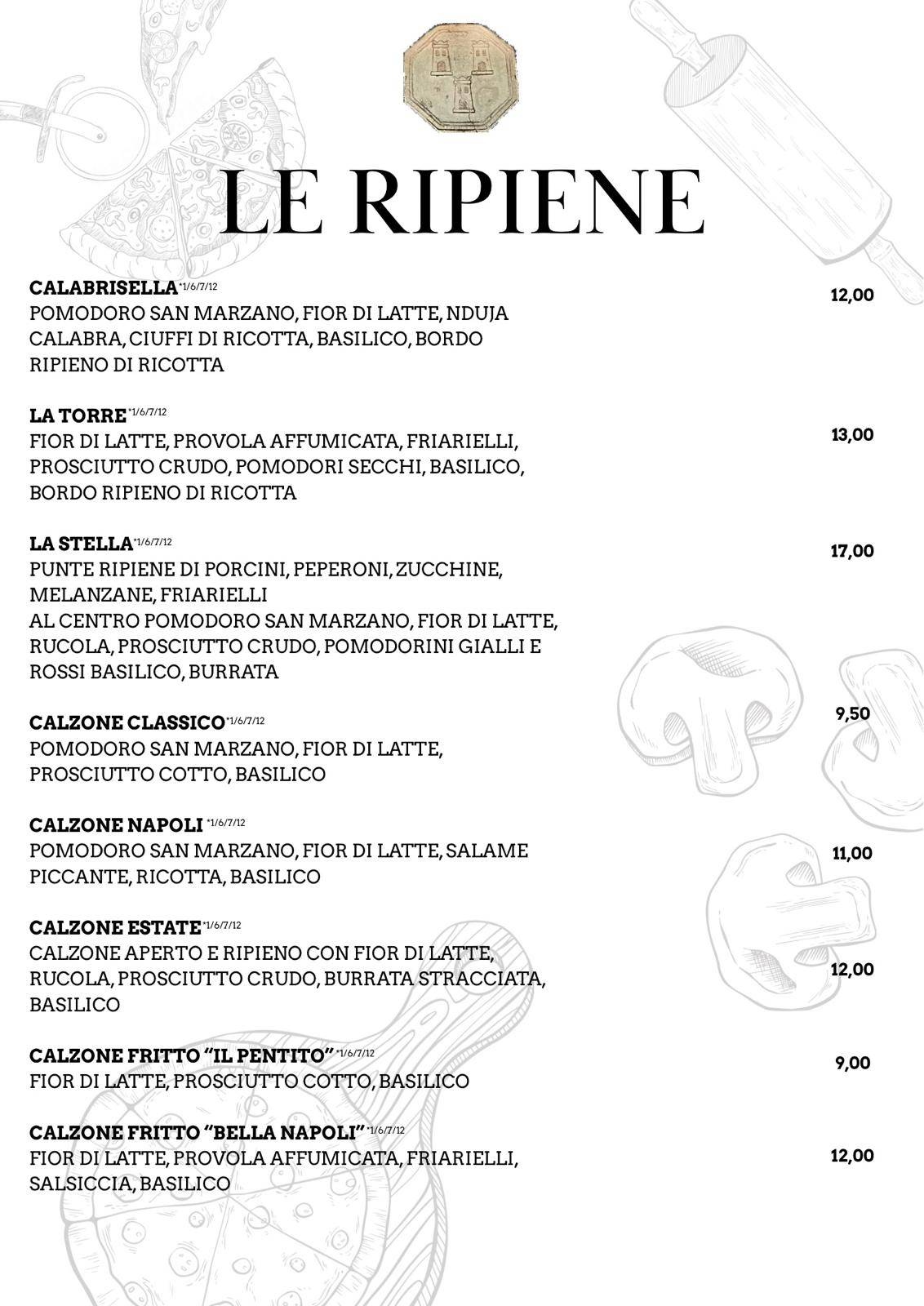La Torre Pizza e Gril меню
