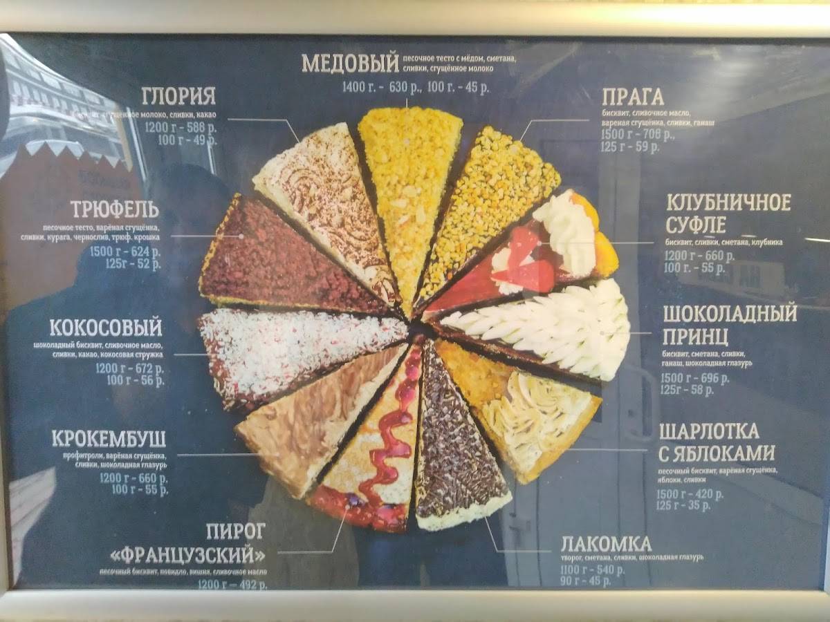 Большая столовая меню